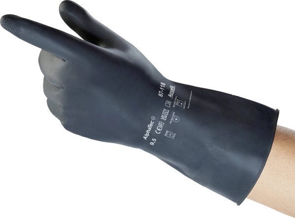 Ansell 87118105 AlphaTec Naturalny lateks Rękawice odporne na chemikalia Rozmiar rękawic: 10.5 EN 21420:2020 1 par(a)