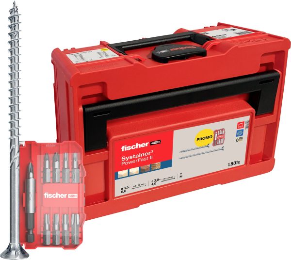Fischer 574617 Tanos-Box PowerFast II Tanos-Box M173 Wkręt z łbem płaskim 1081 szt.