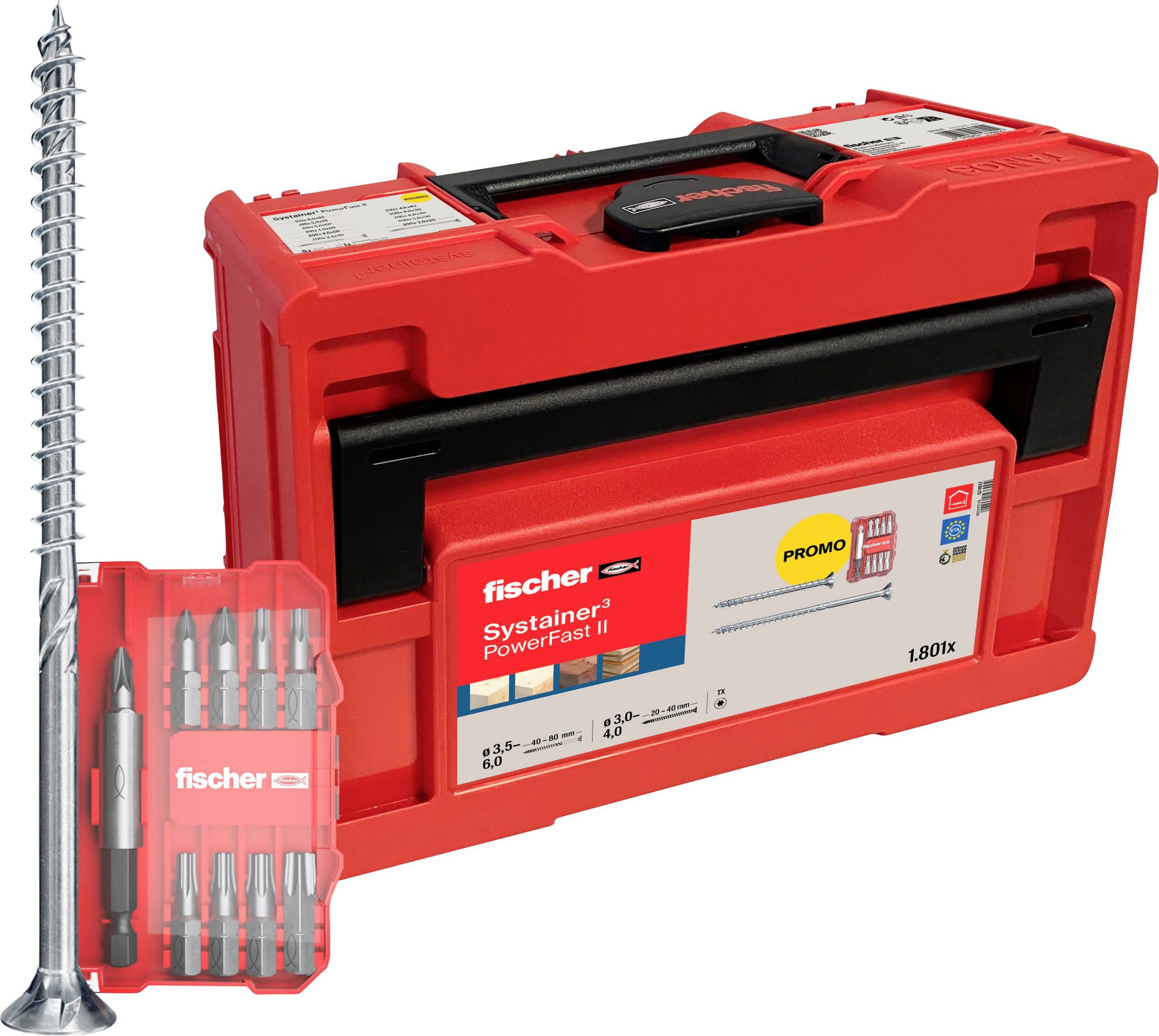 Fischer 574617 Tanos-Box PowerFast II Tanos-Box M173 Wkręt z łbem płaskim 1081 szt. - obrazek 1