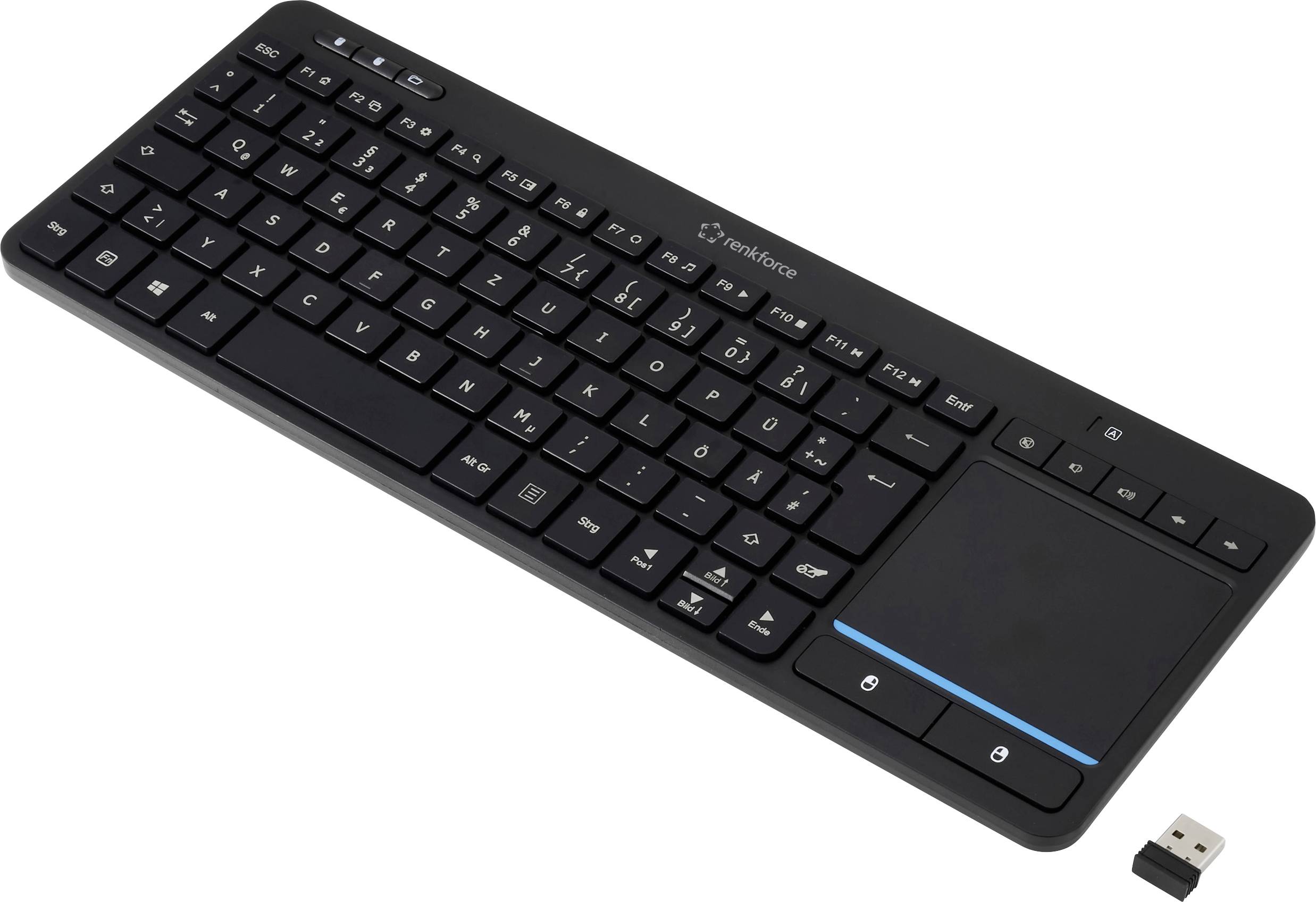 Klawiatura Renkforce RF-WLTKB-300 Niemiecki, QWERTZ - obrazek 1