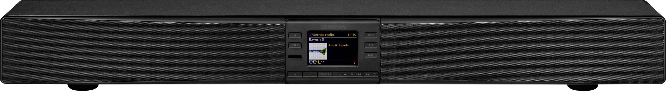 Radio internetowe Sangean SB-100 Internet, DAB+, fale metrowe (VHF) funkcja budzika czarny - obrazek 1