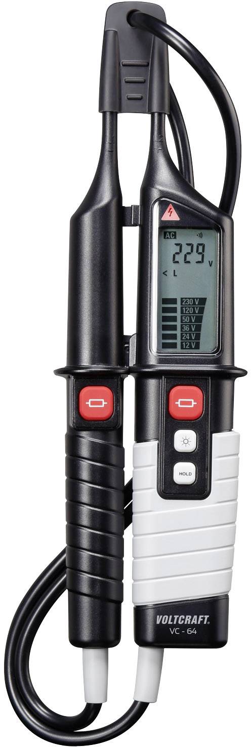 Dwubiegunowy tester napięcia VOLTCRAFT VC 64 CAT III 1000 V, CAT IV 600 V - obrazek 1