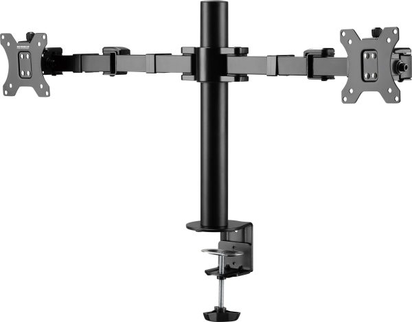 SpeaKa Professional Uchwyt do monitora SP-MM-220 2 Wyświetlacz 43,2 cm (17″) – 81,3 cm (32″) czarny z regulowaną wysokoś