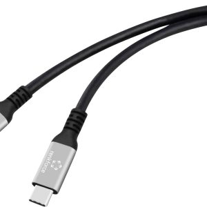 Renkforce USB-C Kabel USB4® Złącze męskie USB-C®, Złącze męskie USB-C® 1 m czarny aluminiowa wtyczka, konstrukcja siliko Renkforce USB-C Kabel USB4® Złącze męskie USB-C®, Złącze męskie USB-C® 1 m czarny aluminiowa wtyczka, konstrukcja siliko