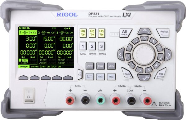 Zasilacz laboratoryjny regulowany Rigol DP831 0 – 8 V/DC 0 – 5 A 195 W