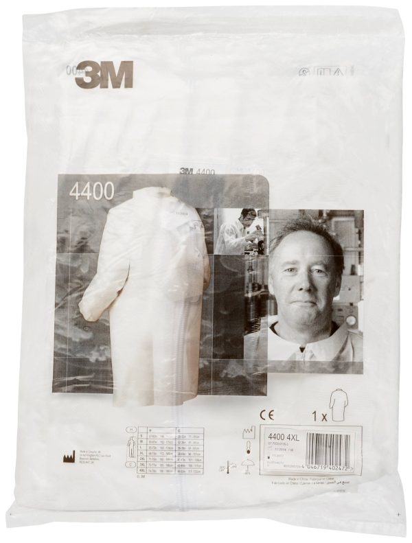 3M 4400WXL Płaszcz jednorazowy 4400 Rozmiar ubrania: XL biały