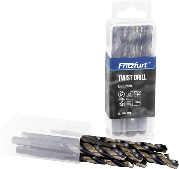FRITZFURT 1111-3650 HSS-G Wiertło kręte do metalu 10 szt. 6.5 mm Długość całkowita 101 mm odporny na korozję DIN 338 wał