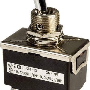 SCI R13-29F R13-29F Przełącznik dźwigienkowy 250 V/AC 10 A 2 x wył/wł zatrzask 1 szt. SCI R13-29F R13-29F Przełącznik dźwigienkowy 250 V/AC 10 A 2 x wył/wł zatrzask 1 szt.