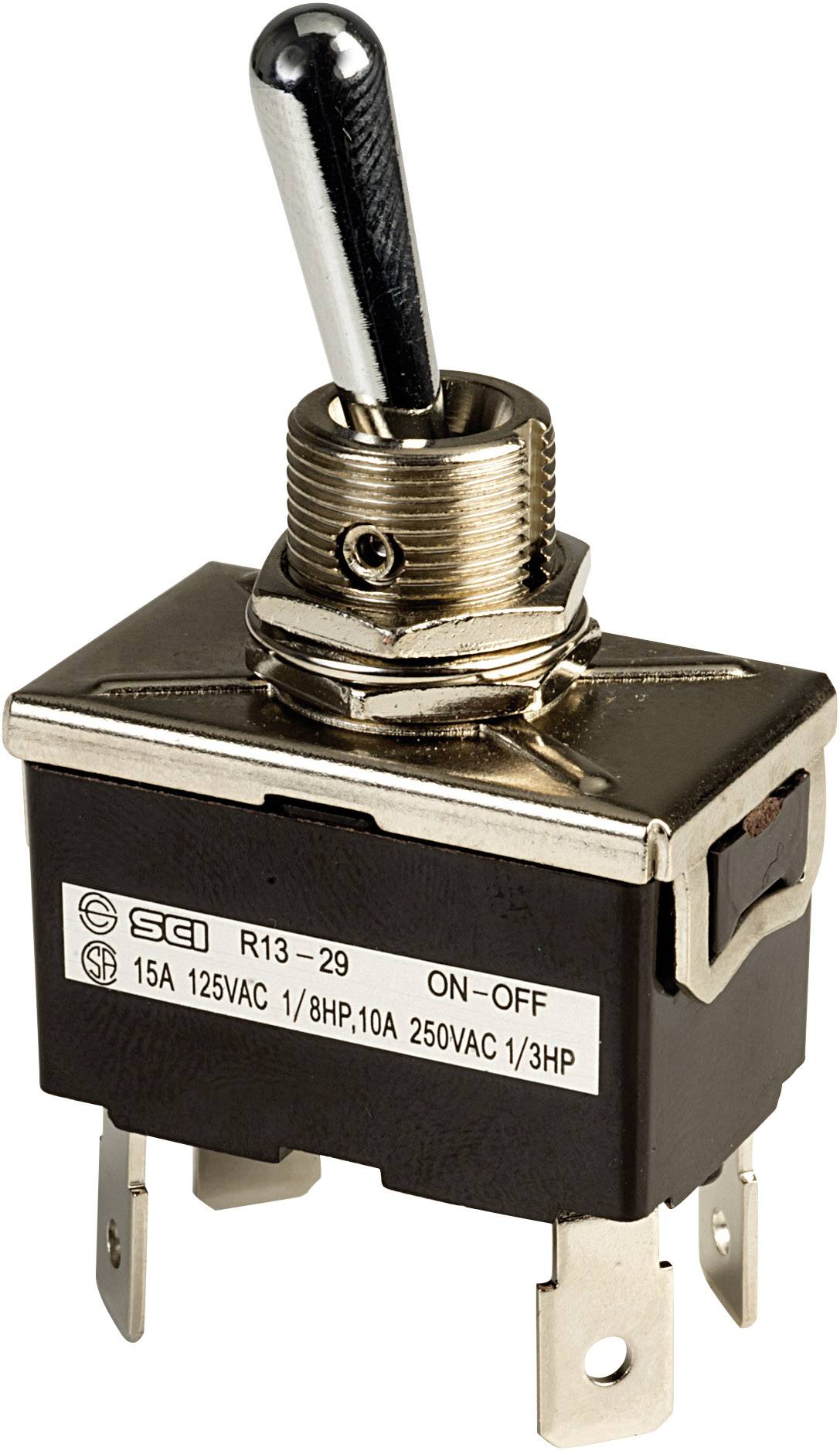SCI R13-29F R13-29F Przełącznik dźwigienkowy 250 V/AC 10 A 2 x wył/wł zatrzask 1 szt. - obrazek 1