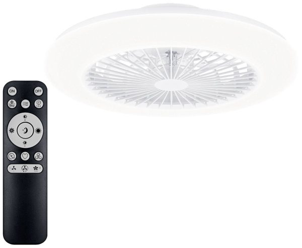 Philips LED Amigo Wentylator sufitowy 20 W, 42 W (Ø x W) 490 mm x 137 mm biały podświetlenie, możliwość regulacji natęże
