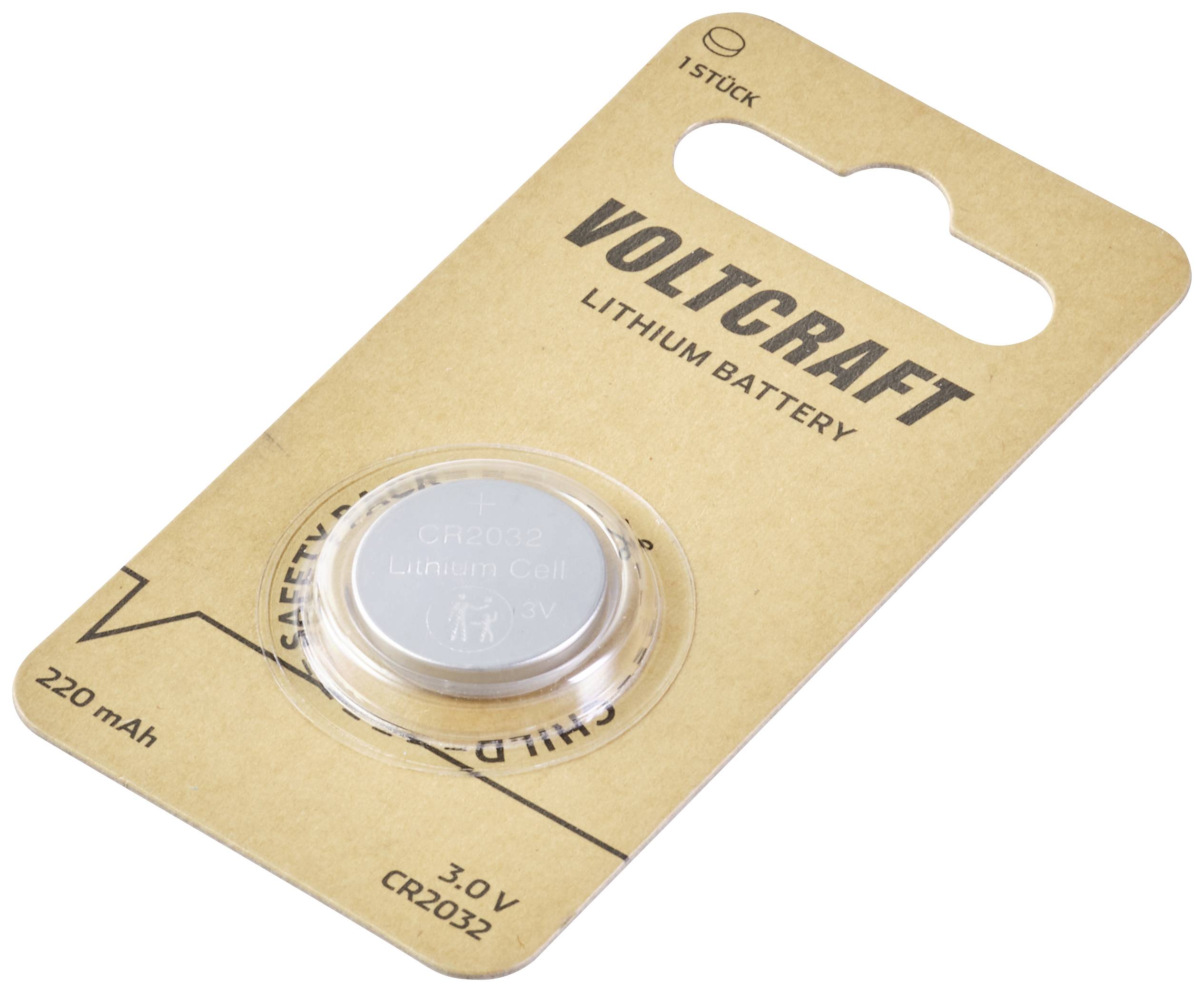 Ogniwo guzikowe CR 2032 VOLTCRAFT LM2032 3 V 1 szt. 220 mAh litowe - obrazek 1