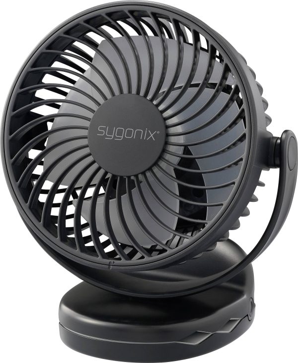 Sygonix Dmuchawa akumulatorowa 4 W czarny z akumulatorem