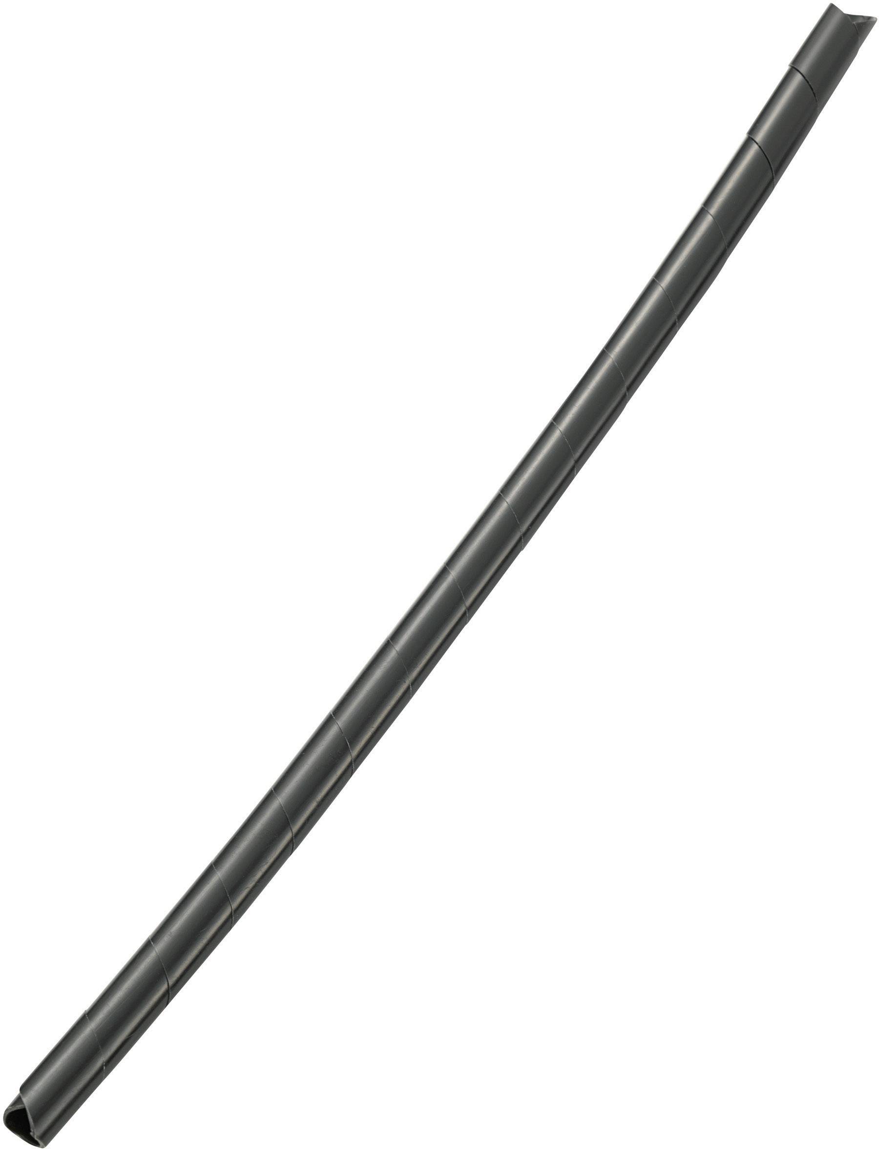 Wąż spiralny TRU COMPONENTS TC-KSPR8BK203, 6 do 30 mm, czarny, Produkty w metrach bieżących - obrazek 1
