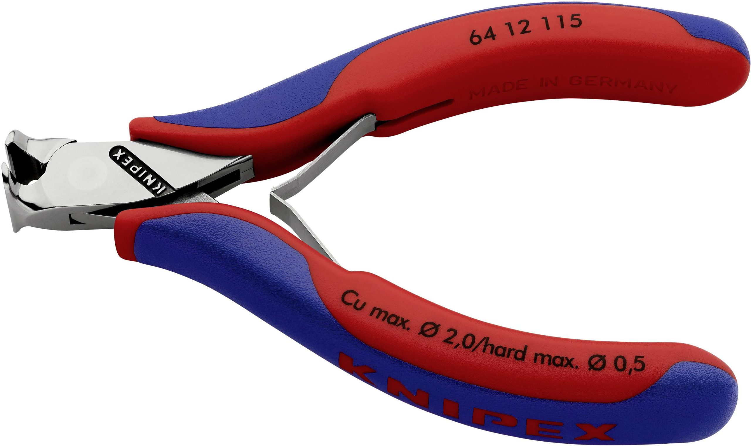 Szczypce czołowe Knipex 64 12 115, 115 mm, 56 HRC, dla elektroników i mechaników - obrazek 1