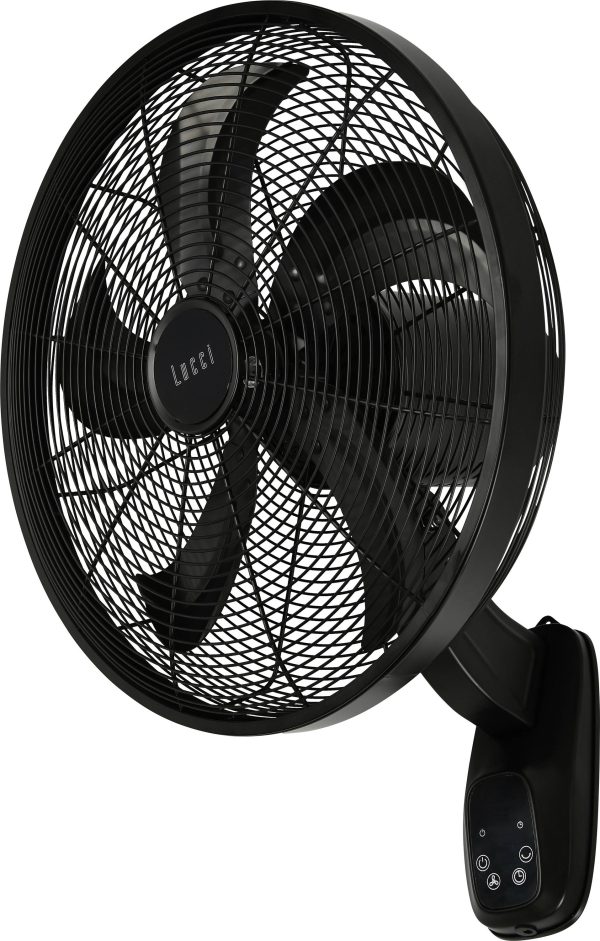 Lucci AIR Glide DC WV Wentylator ścienny 36 W (Ø) 45 mm czarny możliwość montażu naściennego, pilot zdalnego sterowania