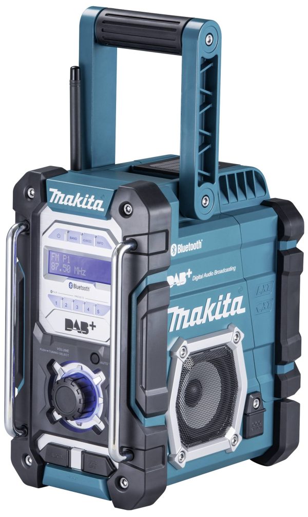 Radio na budowę Makita DMR112 DAB+, fale metrowe (VHF) ochrona przeciwbryzgowa turkusowy, czarny