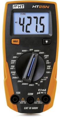HT Instruments HT25N Multimetr cyfrowy CAT III 600 V Wyświetlane liczby: 2000