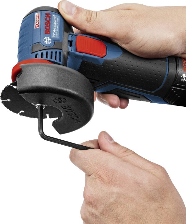 Akumulatorowa szlifierka kątowa Bosch Professional GWS 12V-76(2xGBA2.0Ah,GAL12V-20) 06019F200C