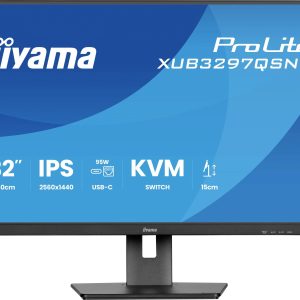 Iiyama XUB3297QSNP-B1 Monitor EEK F (A – G) 81.3 cm (32 cal) 2560 x 1440 px 16:9 1 ms HDMI, DisplayPort, USB-C®, USB 3.2 Iiyama XUB3297QSNP-B1 Monitor EEK F (A – G) 81.3 cm (32 cal) 2560 x 1440 px 16:9 1 ms HDMI, DisplayPort, USB-C®, USB 3.2