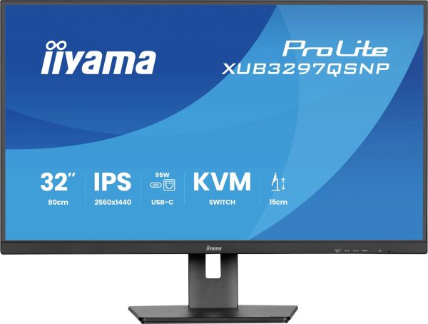 Iiyama XUB3297QSNP-B1 Monitor EEK F (A – G) 81.3 cm (32 cal) 2560 x 1440 px 16:9 1 ms HDMI, DisplayPort, USB-C®, USB 3.2