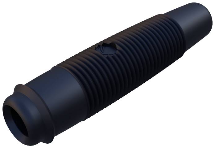 Gniazdo bananowe SKS Hirschmann KUN 30, 16 A, 60 V, czarne - obrazek 1