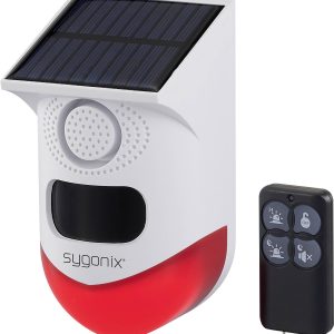 Mini zestaw alarmowy Sygonix SY-6515320 z LED, z czujnikiem ruchu, z pilotem zdalnego sterowania, z modułem solarnych, z Mini zestaw alarmowy Sygonix SY-6515320 z LED, z czujnikiem ruchu, z pilotem zdalnego sterowania, z modułem solarnych, z