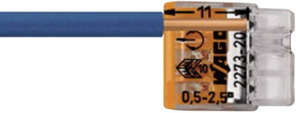 Złącze do puszki podtynkowej WAGO 2273 2273-203-100, PIN: 3, 450 V, 24 A, 100 szt.