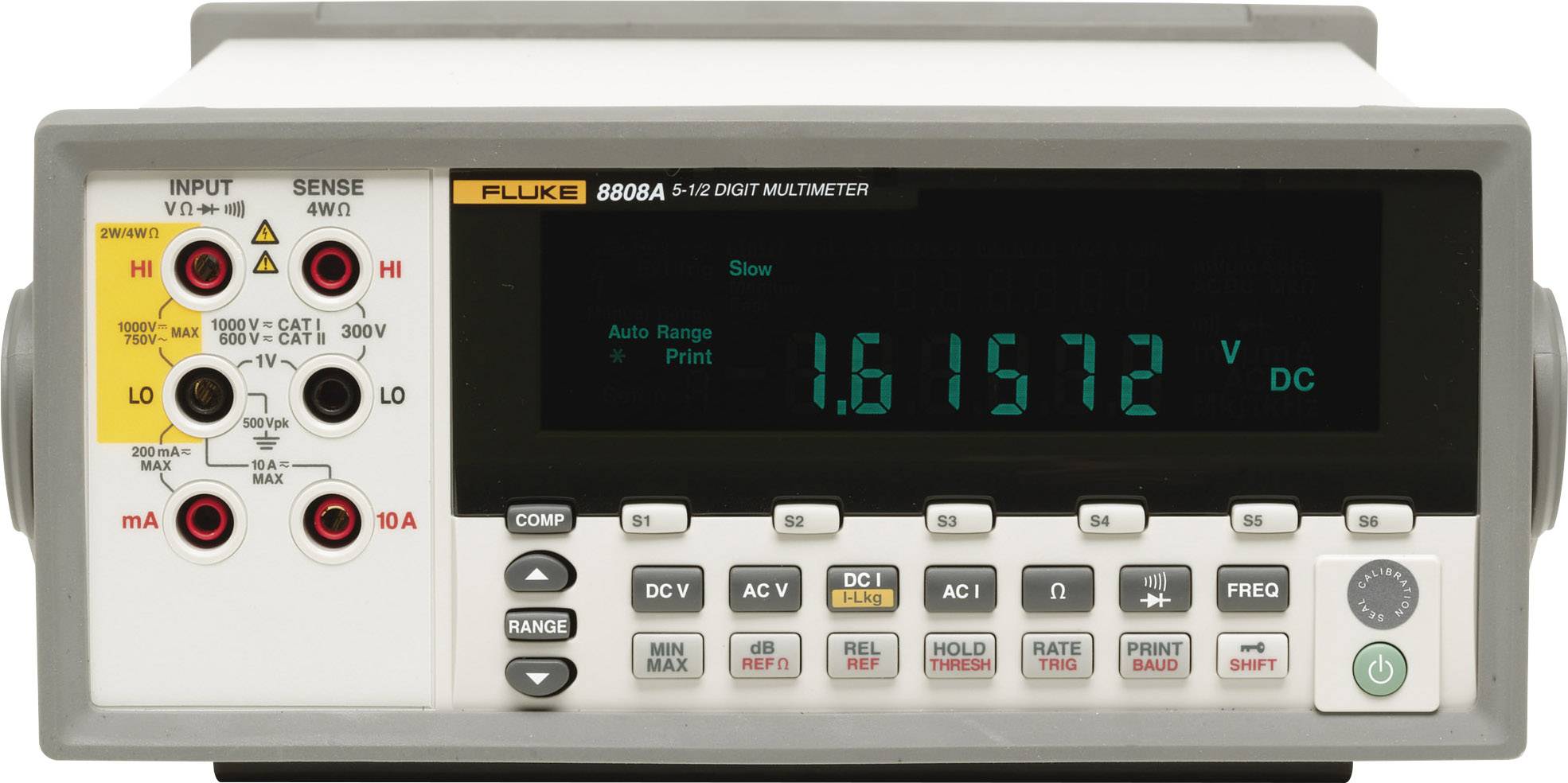 Fluke Calibration 8808A 240V Multimetr stołowy cyfrowy CAT I 1000 V, CAT II 600 V Wyświetlane liczby: 200000 - obrazek 1