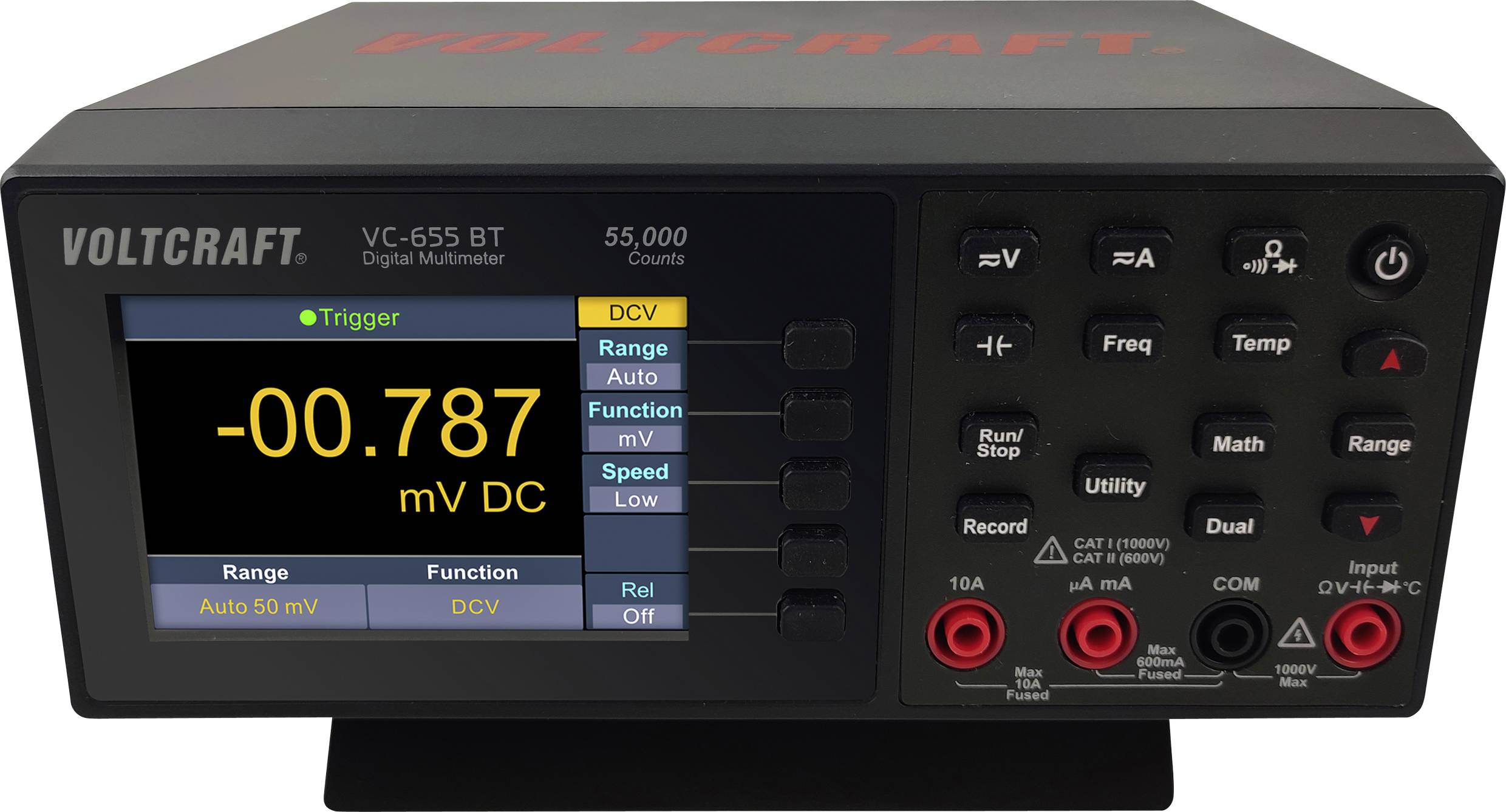 VOLTCRAFT VC-655 BT Multimetr stołowy cyfrowy CAT I 1000 V, CAT II 600 V Wyświetlane liczby: 55000 - obrazek 1