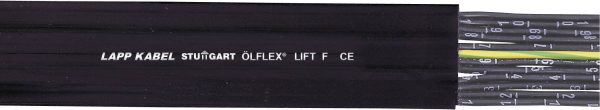 Przewód sterowniczy LAPP ÖLFLEX® LIFT F 42006/1, 12 G 1.5 mm², Produkty w metrach bieżących, czarny