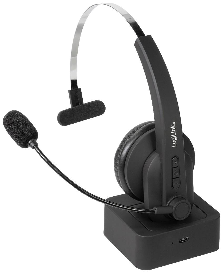 LogiLink BT0059 Słuchawki nauszne Bluetooth Mono czarny Telefon - obrazek 1