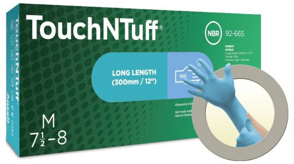 Ansell TouchNTuff 92665100 100 szt. Nitryl Rękawice jednorazowe Rozmiar rękawic: XL, 9.5, 10 EN 21420:2020