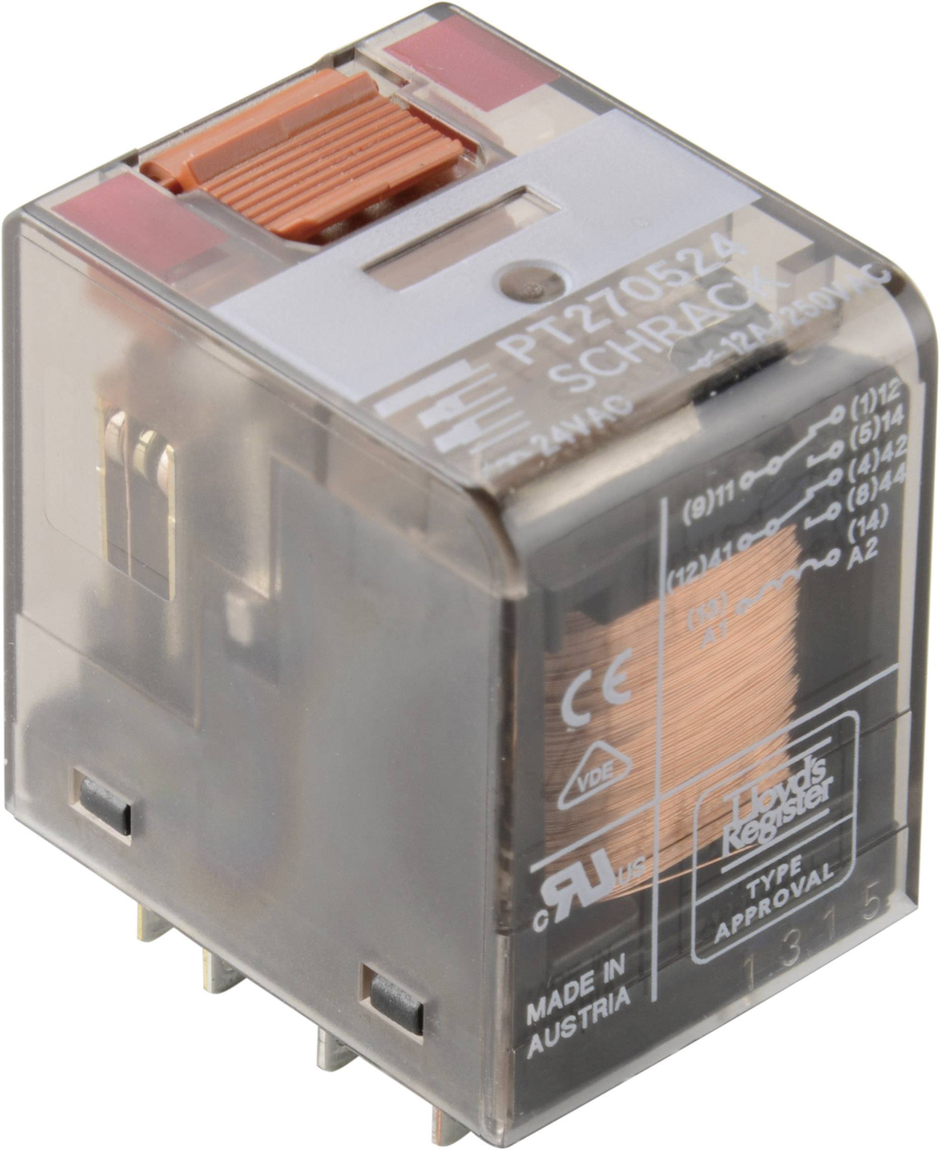 Miniaturowy przekaźnik TE Connectivity PT270730 230 V/AC 2 x zestyk przełączny 12 A - obrazek 1