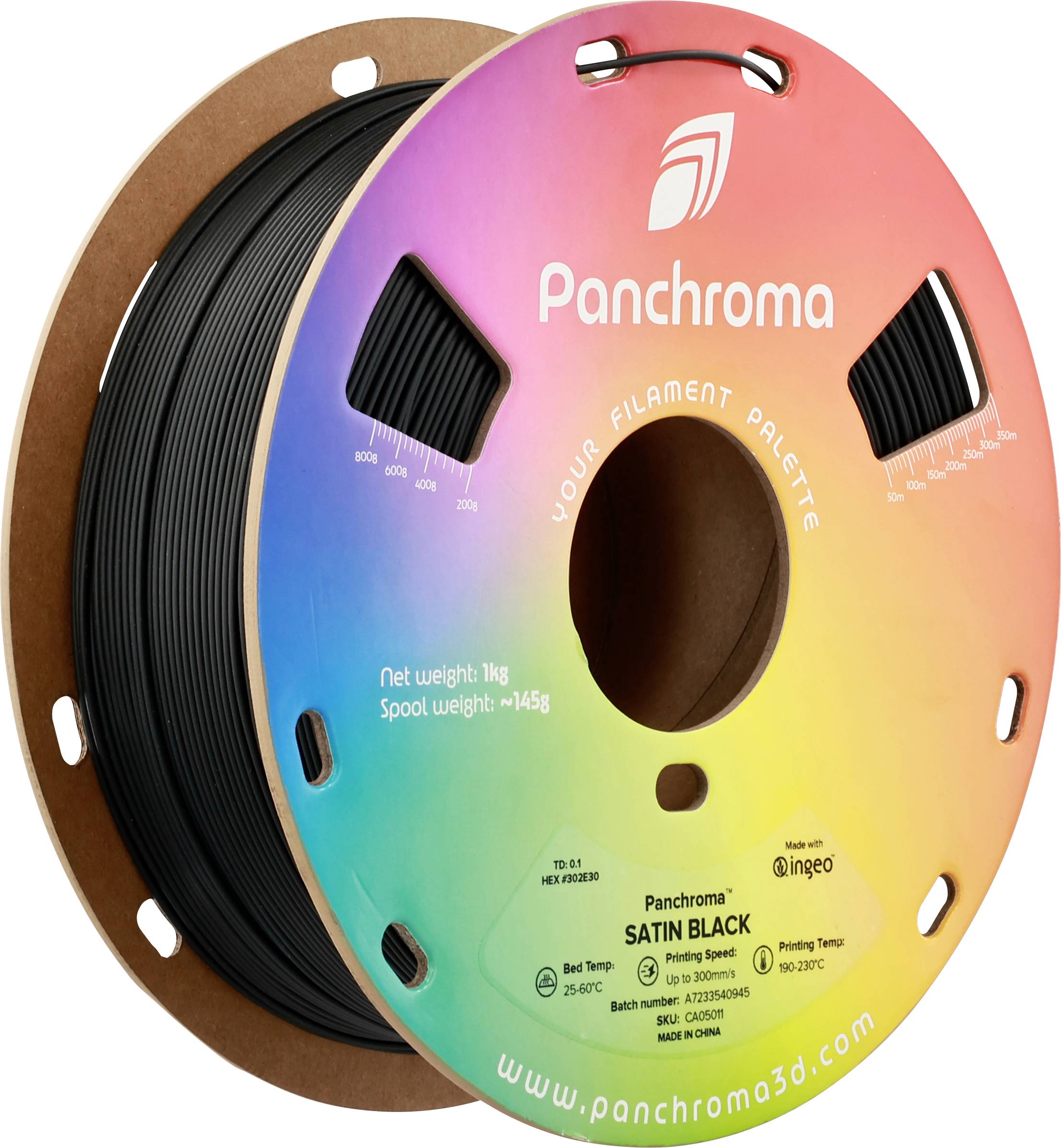Filament do drukarek 3D PLA Polymaker CA05011, Średnica filamentu: 1.75 mm, 1000 g, czarny - obrazek 1