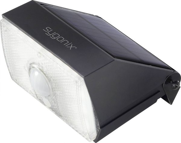 Lampa ścienna solarna z czujnikiem ruchu Sygonix SY-4673536 10 W 50 lm IP65