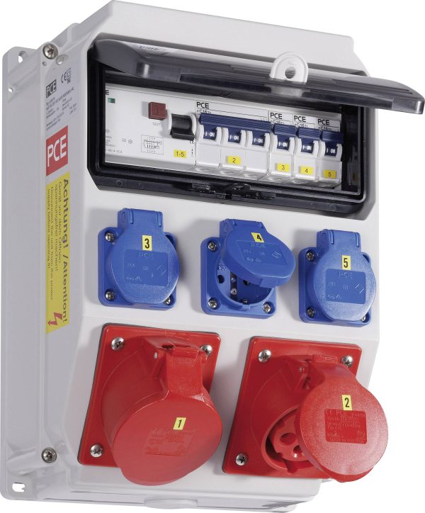 Tablica rozdzielcza PCE 9135174, 400V, 32A, IP54, CEE 16A, CEE 32 A, 3 Gniazda 16A 230V