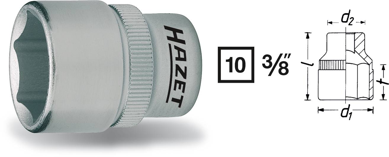 Hazet 880 880-16 zewnętrzny sześciokąt Nasadka 16 mm 3/8" (10 mm) - obrazek 1
