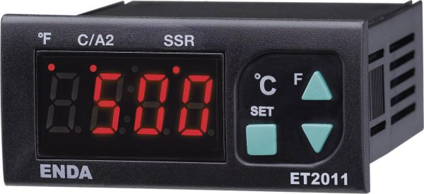 Termostat Enda ET2011-RT-230 Pt100 -100 do +600 °C Przekaźnik 8 A, SSR (D x S x W) 71 x 77 x 35 mm