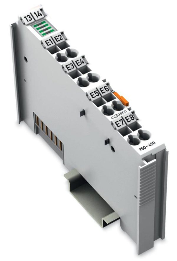 Moduł wejściowy cyfrowy PLC WAGO Wago 750-430, 8 Kanäle, 0,5 kV, Eingang, 24 V, 12 x 100 x 67,8 mm 24 V/DC