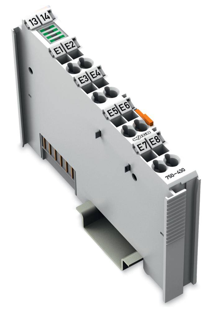 Moduł wejściowy cyfrowy PLC WAGO Wago 750-430, 8 Kanäle, 0,5 kV, Eingang, 24 V, 12 x 100 x 67,8 mm 24 V/DC - obrazek 1