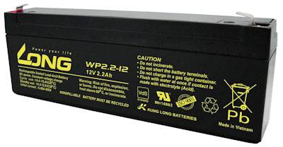 Akumulator ołowiowy Long WP2.2-12 WP2.2-12, AGM, 12 V, 2.2 Ah - obrazek 1