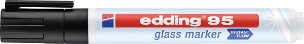 Edding 95 4-95001 Marker do szkła czarny 1.5 mm, 3 mm