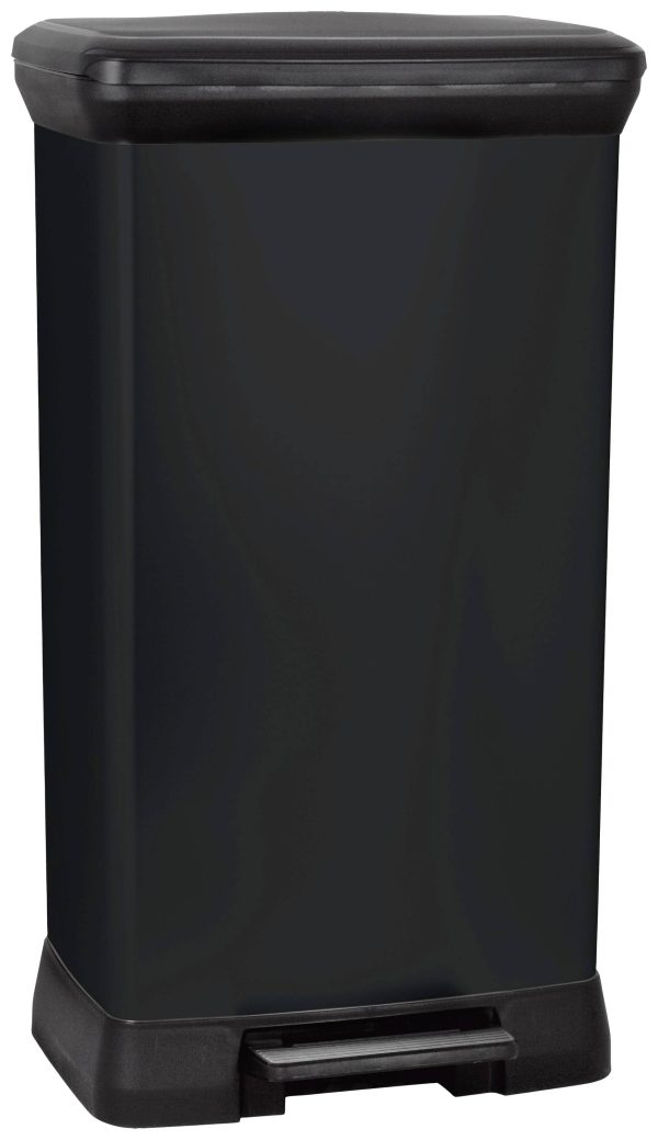 Curver Deco bin metalics 246364 Kosz na śmieci 50 l (S x W x G) 390 x 720 x 290 mm czarny 1 szt.
