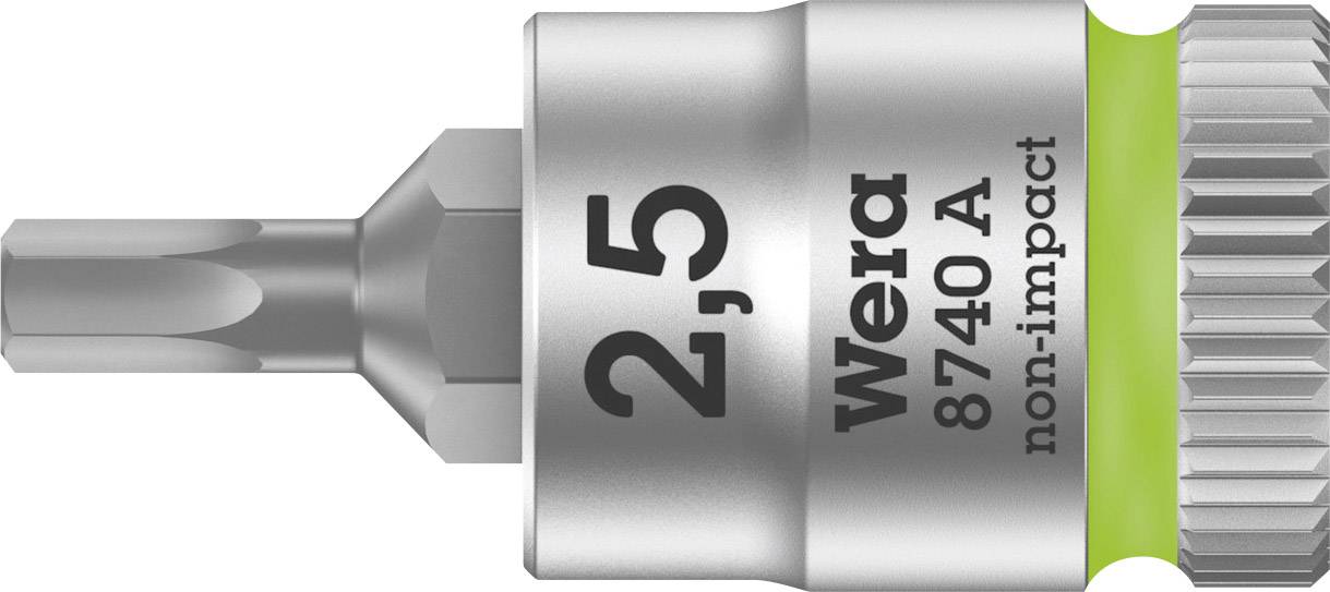 Nasadka 1/4" (6,3 mm) Wera 8740 A 05003331001 wewnętrzny sześciokąt 2.5 mm 1/4" 2.5 mm - obrazek 1