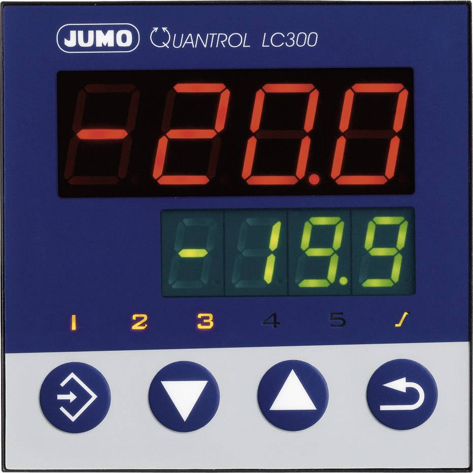 Termostat Jumo Quantrol LC300 L, J, T, K, E, N, S, R, Pt100, Pt1000, KTY Przekaźnik 3 A (D x S x W) 80 x 96 x 96 mm - obrazek 1