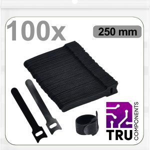 Opaska kablowa na rzepy TRU COMPONENTS T24CA097 TC-13377448, (D x S) 250 mm x 12 mm, 100 szt. Opaska kablowa na rzepy TRU COMPONENTS T24CA097 TC-13377448, (D x S) 250 mm x 12 mm, 100 szt.