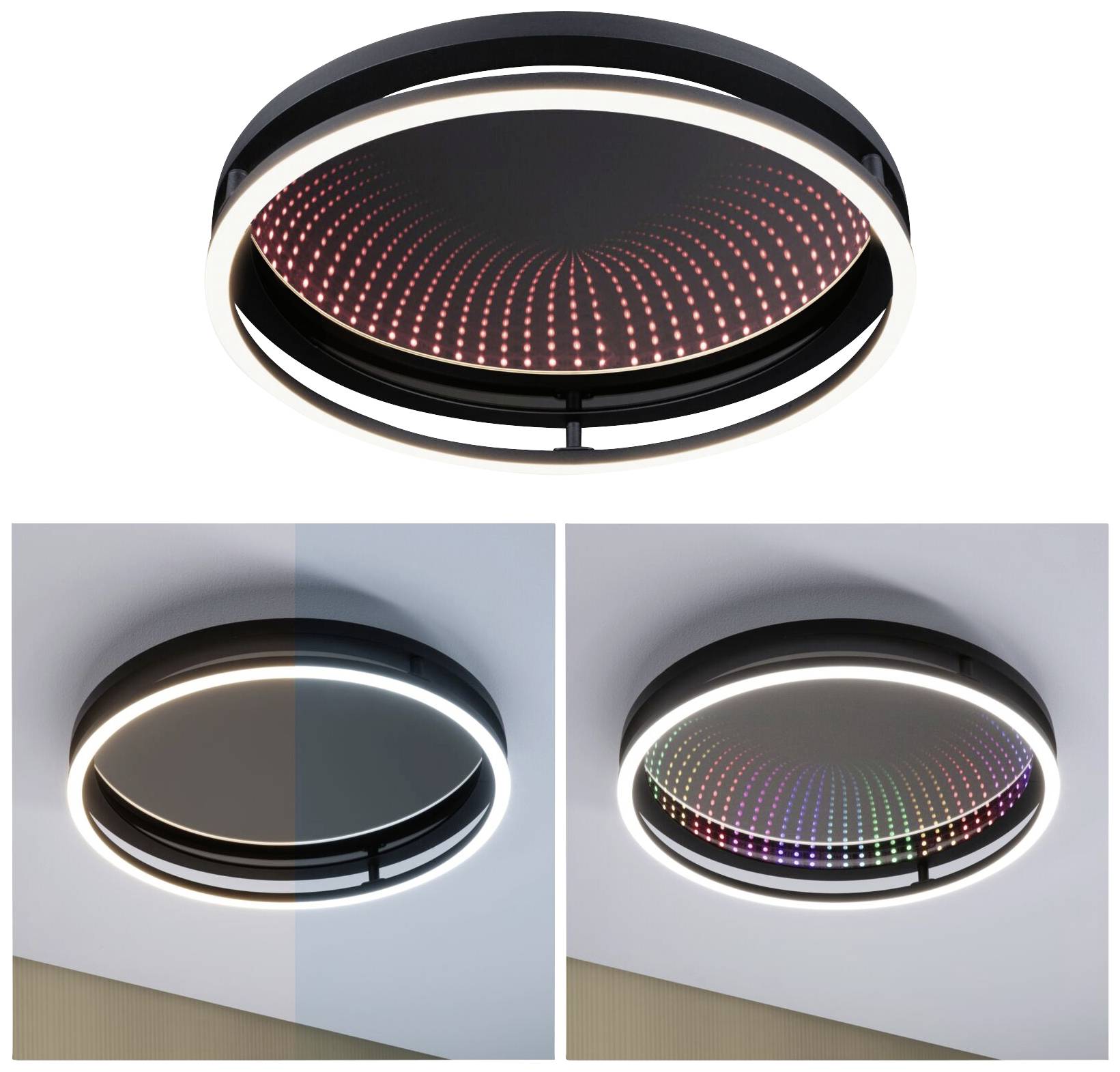 Lampa sufitowa LED Paulmann Spaceglow 71056 34.5 W 650 lm czarny (matowy) - obrazek 1
