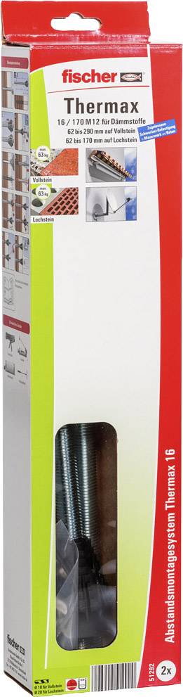 Fischer 51292 Thermax 16/170 M12 B System mocowania z odstępem 1 szt. - obrazek 1