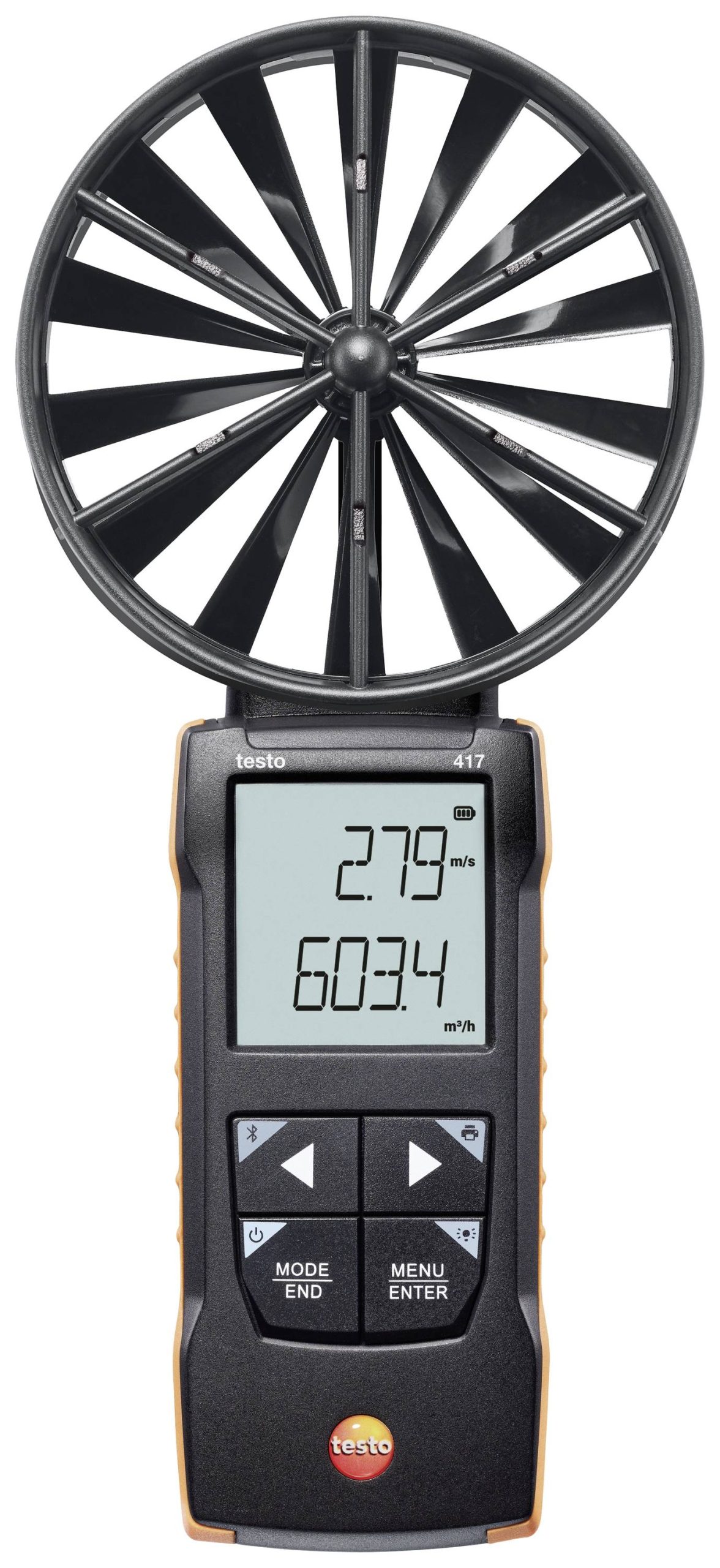 Anemometr testo 417 0563 0417, 0.3 do 20 m/s, 0 do +50 °C - obrazek 1