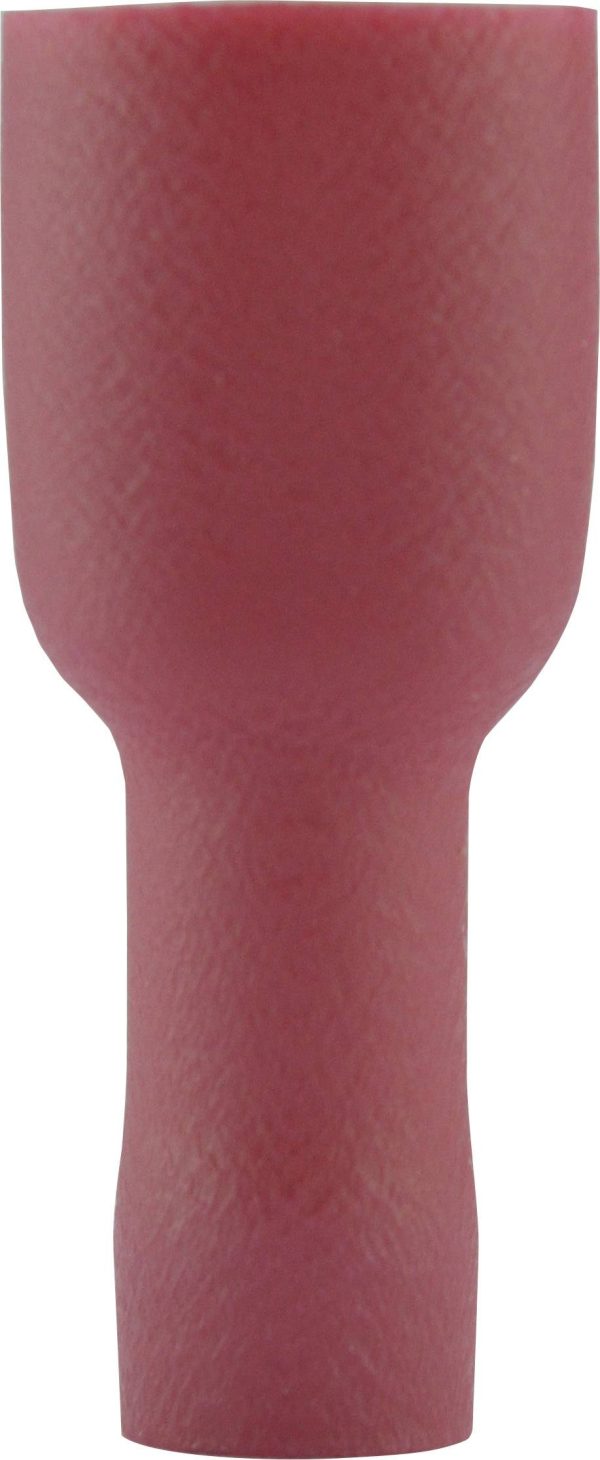 Konektor żeński, izolacja PVC, tuleja, 6.3×0.8 mm, 0.5-1.0 mm2, czerwony